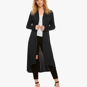 Casual Lightweight Maxi Long Sleeve Cardigan green